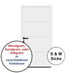 Garagennebentürmit L-Sicke und Planar Oberfläche