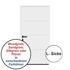 Garagennebentürmit L-Sicke und Planar Oberfläche