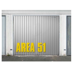 Garagentorplane "AREA 51", für Einzelgaragen in verschiedenen Bestellgrößen
