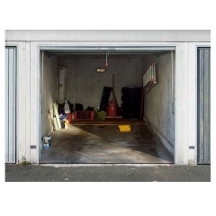 Garagentorplane "LEERE GARAGE", für Einzelgaragen in verschiedenen