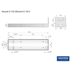 Hekatron K 143-S Konsole zur Montage des Kragarmmelders Hekatron ORS 142, ORS 142 MC, TDS 247 im Sturzbereich / Art.-Nr. 3510232