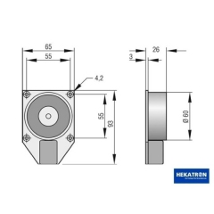 Hekatron Türhaftmagnet THM 425-1 zur Wandmontage / Artikelnummer 6500016