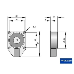 Hekatron Türhaftmagnet THM 425 zur Wandmontage / Artikelnummer 6500016
