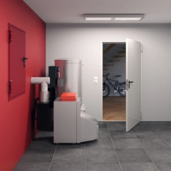 Hörmann H8-5 - feuerhemmende T30 Brandschutztür für den Innenbereich mit Eckzarge - Baurichtmaß 1000 x 2000 mm - Angebot: schicke Edelstahl-Drücker sind mit dabei 