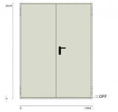 MZ-2 als Doppeltür mit 1500 mm Breite 
