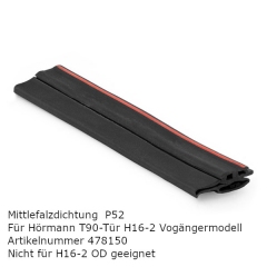 Hörmann Mittelfalzdichtung für T90-Tür-Modell H16-2 Vorgängermodell zu H16-2 OD - Artikelnummer 478150