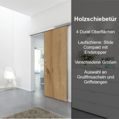 Holzschiebetür Basic Light  - ohne Zarge - Laufschiene Slide Compact mit Endstopper 