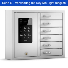 Keybox 9006 S (Nr. 141321) - Schlüsselbox mit 6 Fächern - Fachgröße 15 cm breit, 8 cm tief, 4 cm hoch