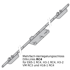 Mehrfach-Verriegelungsschloss LINKS (457521) RC4 für E65-1 RC4, H3-1 RC4, H3-2 VM RC4, H16-1 RC4 