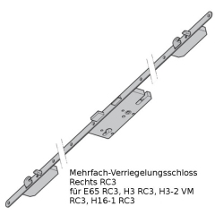 Mehrfach-Verriegelung für Hörmann RC3 Sicherheitstüren E65 und D65 OD, H3, H3-2 VM und H3 OD, H16 und H16 OD