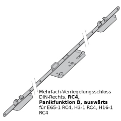 Mehrfachverriegelung Panikfunktion B RECHTS (478375) RC4 für E65-1 RC4, H3-1 RC4, H16-1 RC4