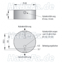 Montagesockel Hekatron 143 A für Rauchschalter Hekatron ORS 142, ORS 142 MC, TDS 247 / Art.-Nr. 5000350