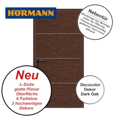 Nebentür L-Sicke von Hörmann für Renomatic in Dark Oak mit Blockzarge