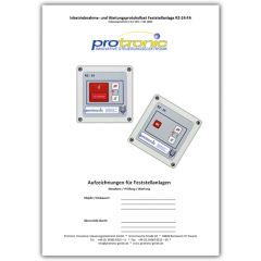 Protronic Abnahme-und Wartungsprotokolle - mit allen zur Abnahme und Prüfung erforderlichen Unterlagen für Feststellanlagen (1304000001)