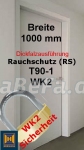 T90-1 H16 WK2 Rauchschutztür, B: 1000 mm, Höhe wählbar, Dickfalz