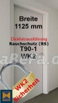 T90-1 H16 WK2 Rauchschutztür, B: 1125 mm, Höhe wählbar, Dickfalz