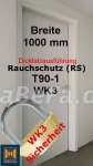 T90-1 H16 WK3 Rauchschutztür, B: 1000 mm, Höhe wählbar, Dickfalz