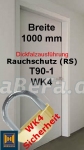 T90-1 H16 WK4 Rauchschutztür, B: 1000 mm, Höhe wählbar, Dickfalz