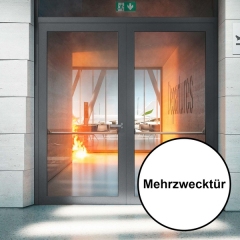 Alu Rohrrahmentür ADS 76 zweiflügelig