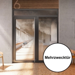 zweiflügelige Mehrzwecktür Alu Rohrahmenelement Teckentrup für den Innenbereich