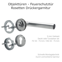 EPRO/FS 18V PZ 71  Drückergarnitur für Objekttür