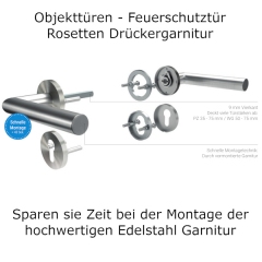 EPRO/FS 18V PZ 71 Drückergarnitur für Feiuerschutztür