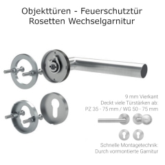 EPRO/FS 18V PZ 71  Wechselgarnitur für Objekttür