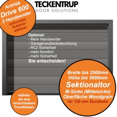 Garagentor mit M-Sicke und glatter Oberfläche