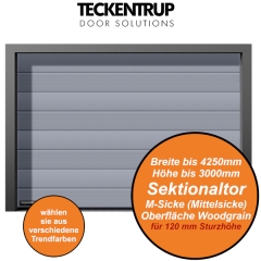 Garagentor mit M-Sicke und woodgrain Oberfläche