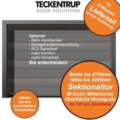 Garagentor mit M-Sicke und woodgrain Oberfläche