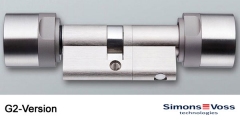 SimonsVoss digitaler Antipanikdoppelknaufzylinder Z4.30-30.AP2.FD.G2 - G2 Version 3061, für Türen mit kompatiblen Schlössern