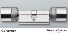 SimonsVoss digitaler Schließzylinder Z4.30-30.FD.G2 - G2 Version 3061, mit beidseitig freidrehenden Knäufen