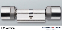 SimonsVoss digitaler Schließzylinder Z4.30-30.FD.G2 - G2 Version 3061, mit beidseitig freidrehenden Knäufen