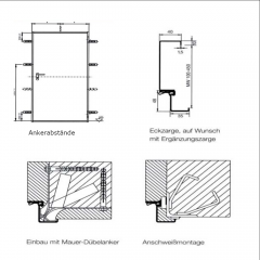 T30-1 H8-5 Brandschutztür, 875 mm x 2000 mm - Abholware