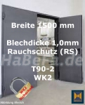 T90-2 RS H16 WK2 Rauch- & Feuerschutztür, B: 1500 mm, Höhe wählbar