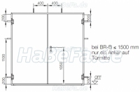 T90-2 RS H16 WK2 Rauch- & Feuerschutztür, 2250 mm x 2250 mm