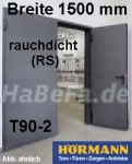 T90-2 RS H16 Rauchschutztür / Feuerschutztür, B: 1500 mm, Höhe wählbar