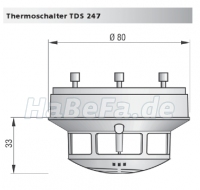 Thermoschalter Hekatron TDS 247 für Türfeststellanlagen - Rauchschaltanlagen / Art.-Nr. 5100158