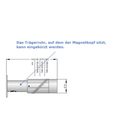 Türhaftmagnet kann eingekürzt werden 