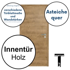 WERTTÜR Asteiche-quer-Edition - Zimmertür mit Zarge - 21 Tage Lieferzeit