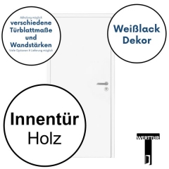 Weiße CPL-Tür mit Zarge - WERTTÜR Basic Durat - in Weißlack Dekor ähnlich RAL 9016 Verkehrsweiß 