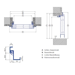 ZK Tür von Hörmann 1000 mm x 2000 mm mit Türblatt, Zarge und Beschlag