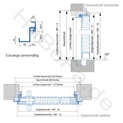 Tür- und Zargenquerschnitte
