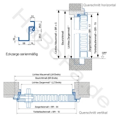 T&uuml;r- und Zargenquerschnitte
