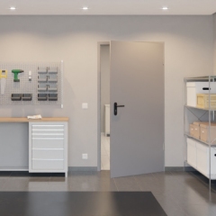 Hörmann ZK Standardtür, Breite mit 875 mm, wählbare Höhe, komplett mit Türblatt, Zarge, Dichtung und Beschlägen