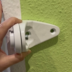 Aufputz-Winkelelement bei keiner Laibung - AW-90 - Winkel zum Setzen vor die Wand für Sicherungsstangen der Modelle S und FS 