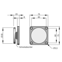 Hekatron Ankerplatte ASS 65 für THM 425 / Artikelnummer 6500024