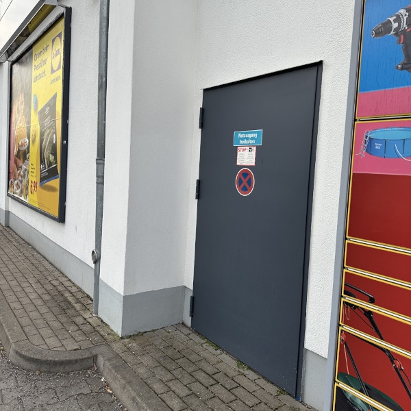 Einfl&uuml;gelige T30 Brandschutzt&uuml;r H3-1 OD von H&ouml;rmann, als Fluchtt&uuml;r in der Breite von 1000 mm