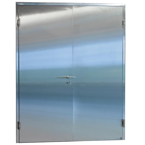 Edelstahlt&uuml;r STU-2 B: bis 2000 mm, H: bis 2000 mm, Dickfalz
