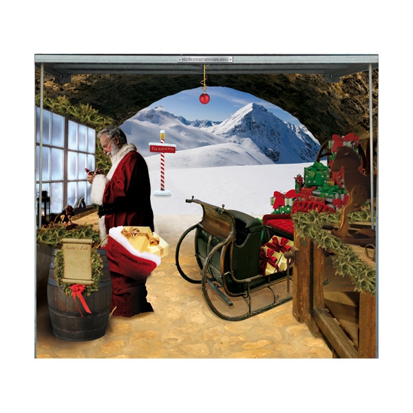 Garagentorplane "SANTAS WERKSTATT", für Einzelgaragen in verschiedenen